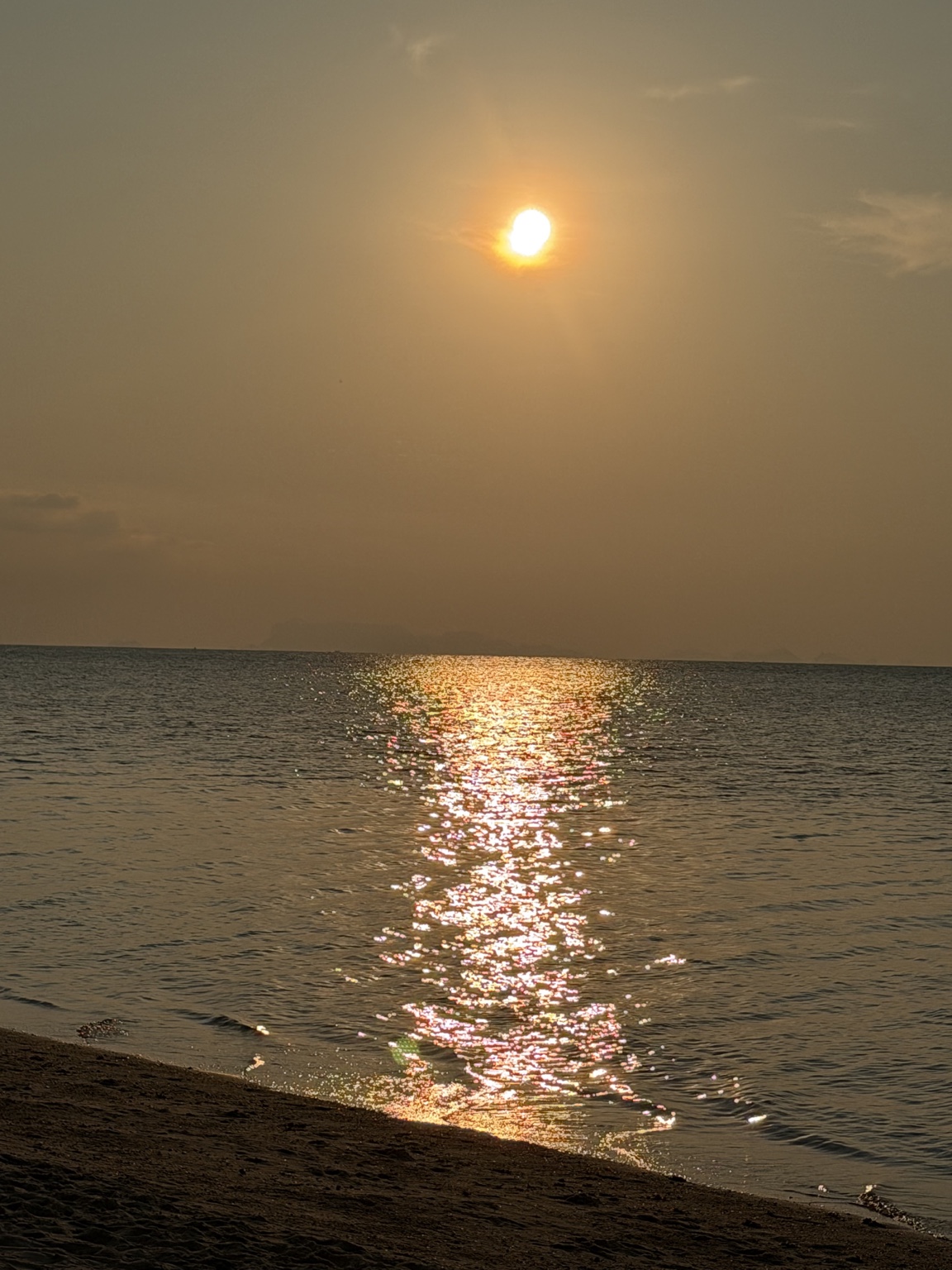 Sunset over the sea in Koh Samui